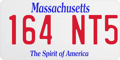 MA license plate 164NT5