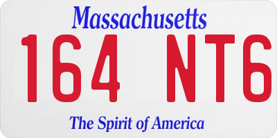 MA license plate 164NT6