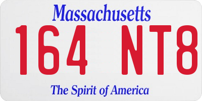 MA license plate 164NT8
