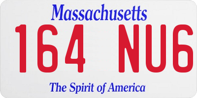 MA license plate 164NU6