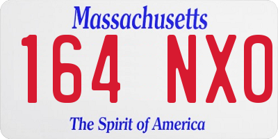MA license plate 164NX0