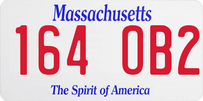 MA license plate 164OB2