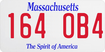 MA license plate 164OB4