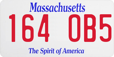 MA license plate 164OB5