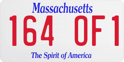 MA license plate 164OF1
