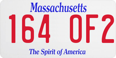 MA license plate 164OF2