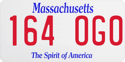 MA license plate 164OG0