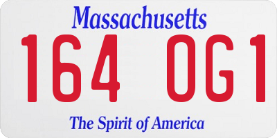 MA license plate 164OG1