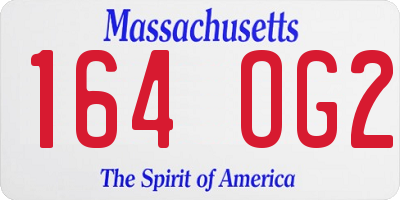 MA license plate 164OG2