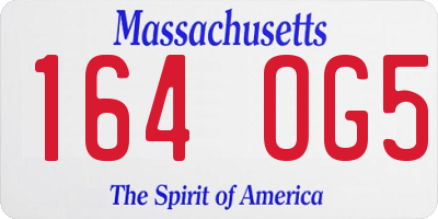 MA license plate 164OG5