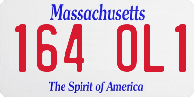 MA license plate 164OL1