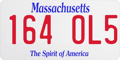 MA license plate 164OL5