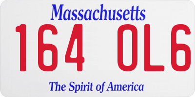 MA license plate 164OL6