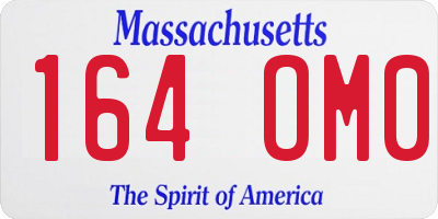MA license plate 164OM0