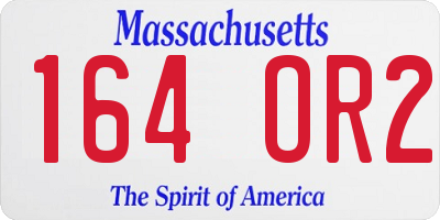 MA license plate 164OR2
