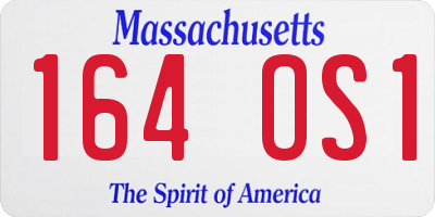 MA license plate 164OS1
