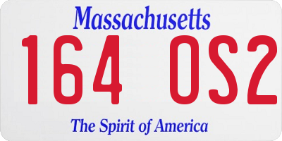 MA license plate 164OS2