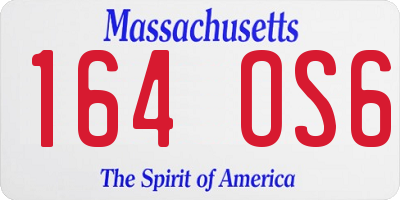 MA license plate 164OS6