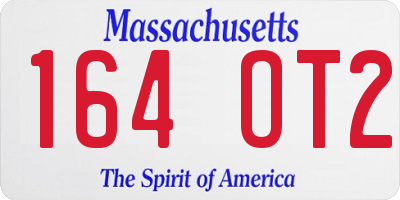 MA license plate 164OT2
