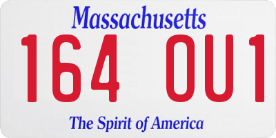 MA license plate 164OU1