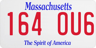 MA license plate 164OU6