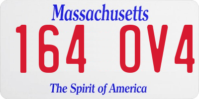 MA license plate 164OV4
