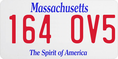 MA license plate 164OV5
