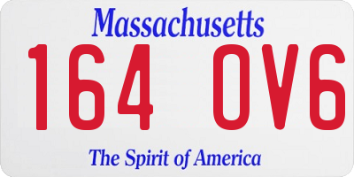 MA license plate 164OV6