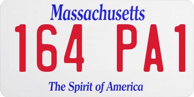 MA license plate 164PA1
