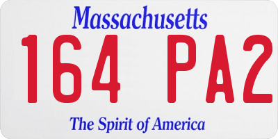 MA license plate 164PA2