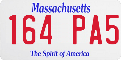 MA license plate 164PA5