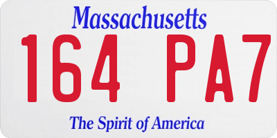 MA license plate 164PA7