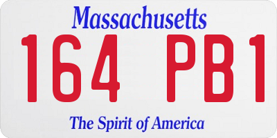 MA license plate 164PB1