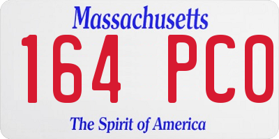MA license plate 164PC0