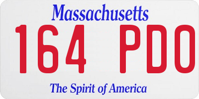 MA license plate 164PD0