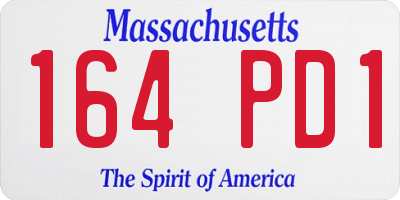 MA license plate 164PD1