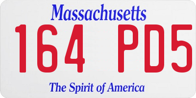 MA license plate 164PD5