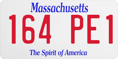 MA license plate 164PE1