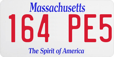 MA license plate 164PE5