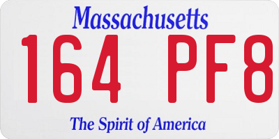 MA license plate 164PF8