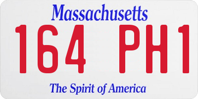 MA license plate 164PH1