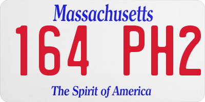MA license plate 164PH2