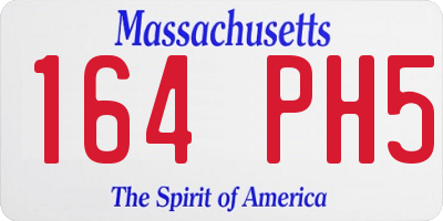 MA license plate 164PH5