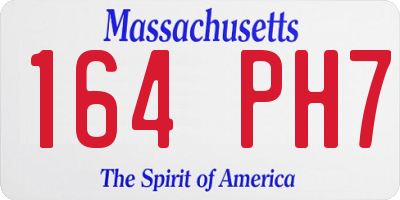 MA license plate 164PH7