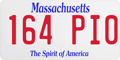 MA license plate 164PI0