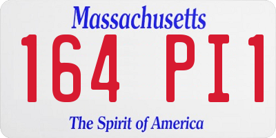 MA license plate 164PI1