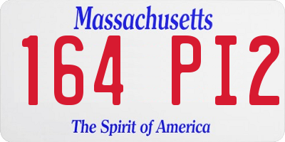 MA license plate 164PI2
