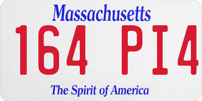 MA license plate 164PI4