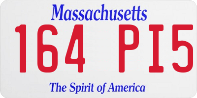MA license plate 164PI5