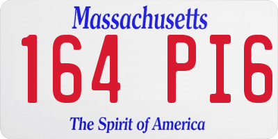 MA license plate 164PI6